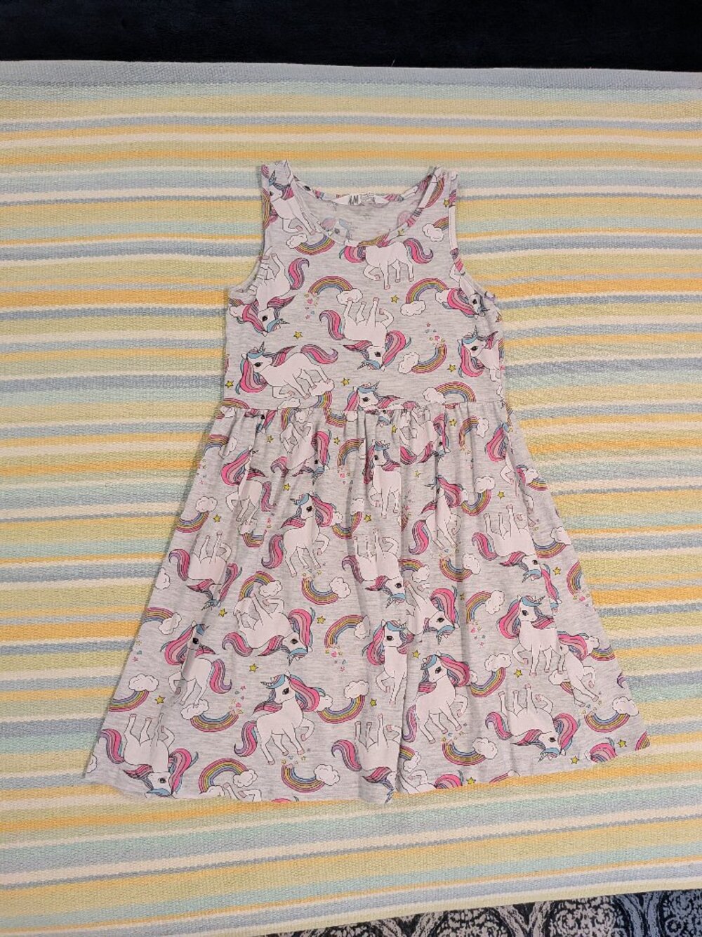 Girl's H&M Unicorn print tank dress size 8-10